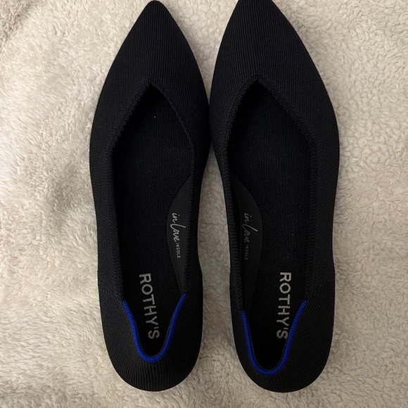 Rothy's Shoes - Rothy’s The Point | Black Knit Ballet Flats | Size 10
